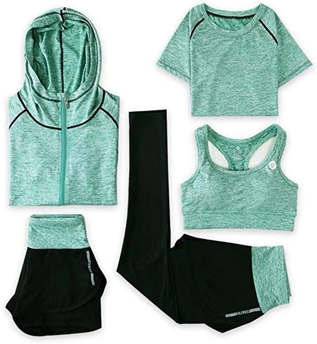 Pinterest SHOLIND Yoga Suit, Women's 5 Piece Activewear Set, Running Suit  Gym Outfit Workout Sports Wear – Prismm